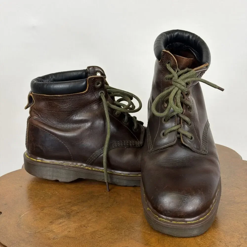 Dr. Martens Vintage Brown Leather 8-Eye Boots Made in England US Men's 12
